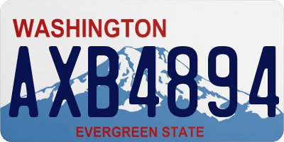 WA license plate AXB4894