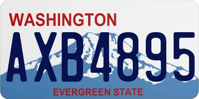 WA license plate AXB4895
