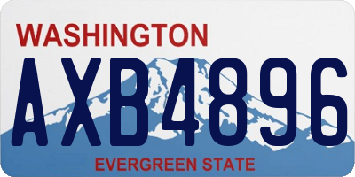 WA license plate AXB4896