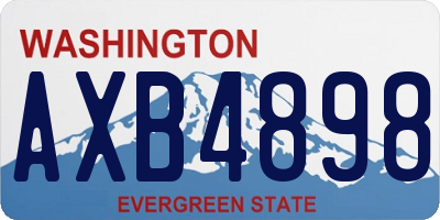 WA license plate AXB4898