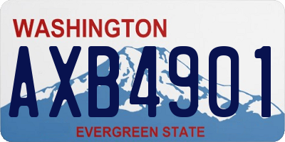 WA license plate AXB4901