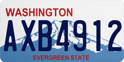 WA license plate AXB4912