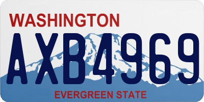 WA license plate AXB4969