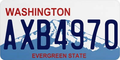 WA license plate AXB4970