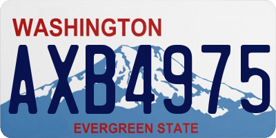 WA license plate AXB4975
