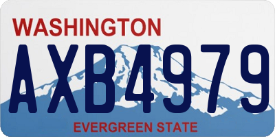 WA license plate AXB4979