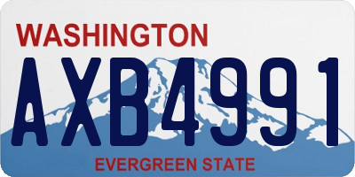 WA license plate AXB4991