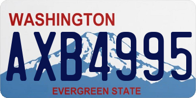 WA license plate AXB4995