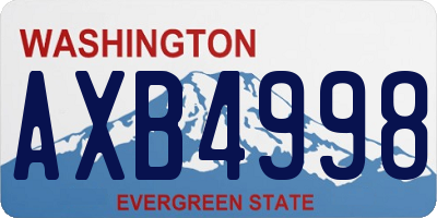 WA license plate AXB4998