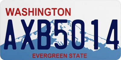 WA license plate AXB5014