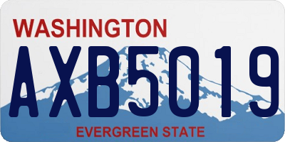 WA license plate AXB5019