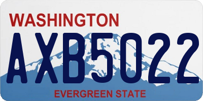 WA license plate AXB5022