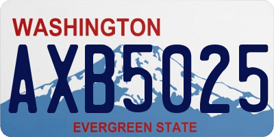 WA license plate AXB5025