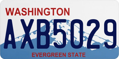 WA license plate AXB5029