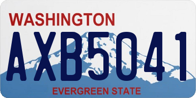 WA license plate AXB5041