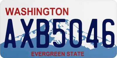 WA license plate AXB5046