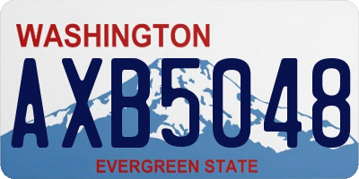 WA license plate AXB5048