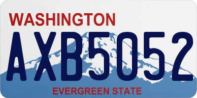 WA license plate AXB5052