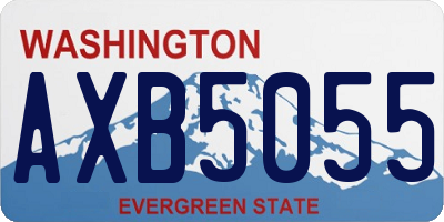 WA license plate AXB5055