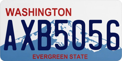 WA license plate AXB5056