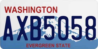 WA license plate AXB5058