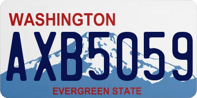 WA license plate AXB5059