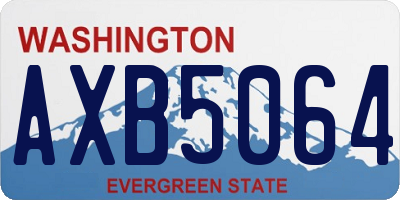 WA license plate AXB5064