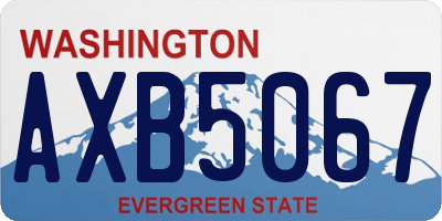 WA license plate AXB5067