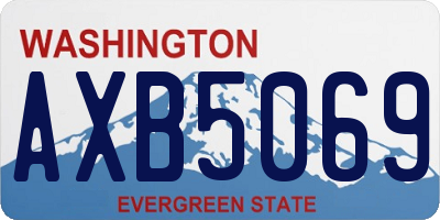 WA license plate AXB5069