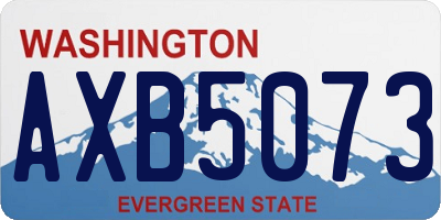 WA license plate AXB5073