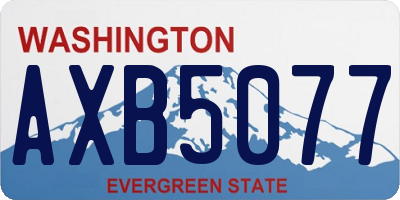 WA license plate AXB5077
