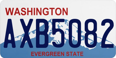 WA license plate AXB5082