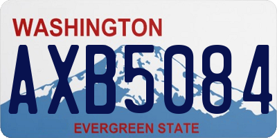 WA license plate AXB5084