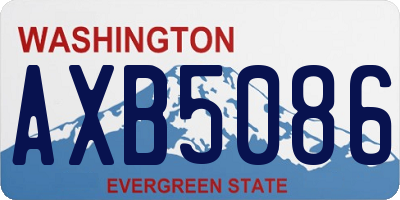 WA license plate AXB5086