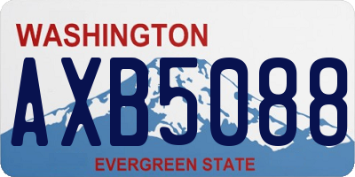 WA license plate AXB5088