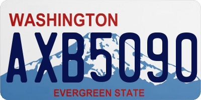 WA license plate AXB5090