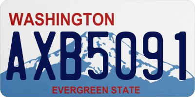 WA license plate AXB5091