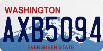 WA license plate AXB5094