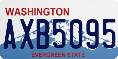 WA license plate AXB5095