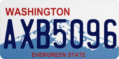 WA license plate AXB5096