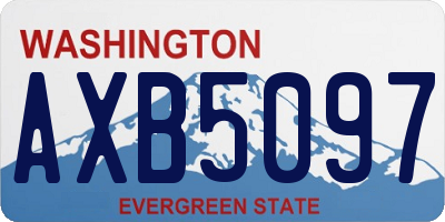 WA license plate AXB5097