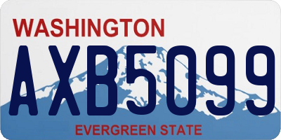 WA license plate AXB5099
