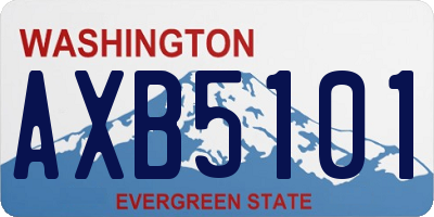 WA license plate AXB5101