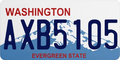 WA license plate AXB5105