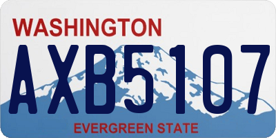 WA license plate AXB5107