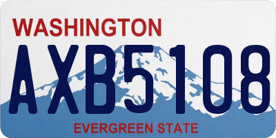 WA license plate AXB5108