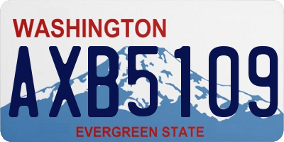 WA license plate AXB5109