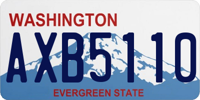 WA license plate AXB5110