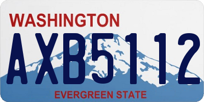 WA license plate AXB5112