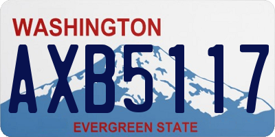 WA license plate AXB5117